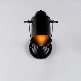 Vintage zwarte metalen loft wandlamp woonkamer eetkamer hal café bars bar wandlamp