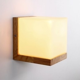Wandlampen van hout met glazen kap 110V OF 220V Country Novelty