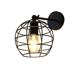 Bakstenen holle ronde ijzeren wandlamp domme zwarte Amerikaanse decoratie lichtzwaardlamp op muur