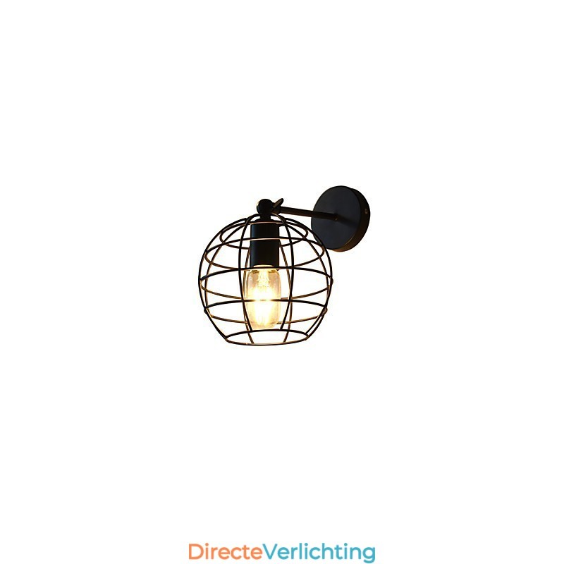 Bakstenen holle ronde ijzeren wandlamp domme zwarte Amerikaanse decoratie lichtzwaardlamp op muur