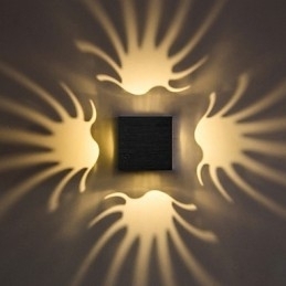 Moderne lichte aluminium wandlamp met plafondbevestiging, decoratieve wandlampen