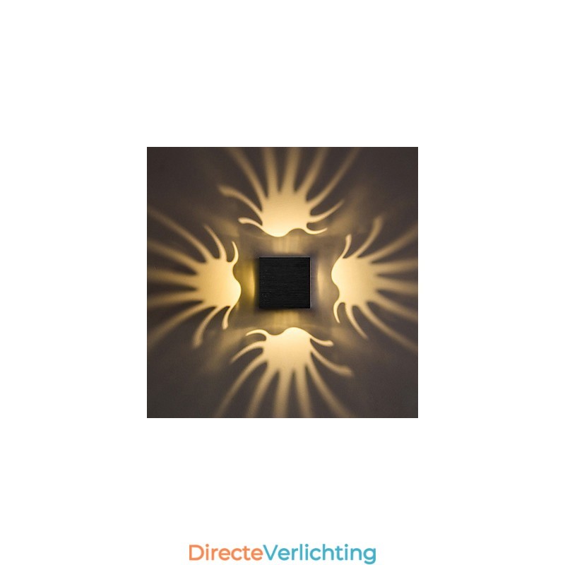 Moderne lichte aluminium wandlamp met plafondbevestiging, decoratieve wandlampen