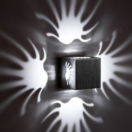 Moderne lichte aluminium wandlamp met plafondbevestiging, decoratieve wandlampen