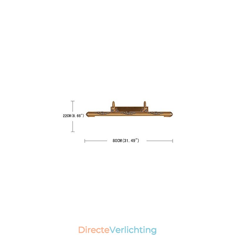 Spiegellamp 80CM 1Traditionele Vintage Antieke Messing Kenmerk voor