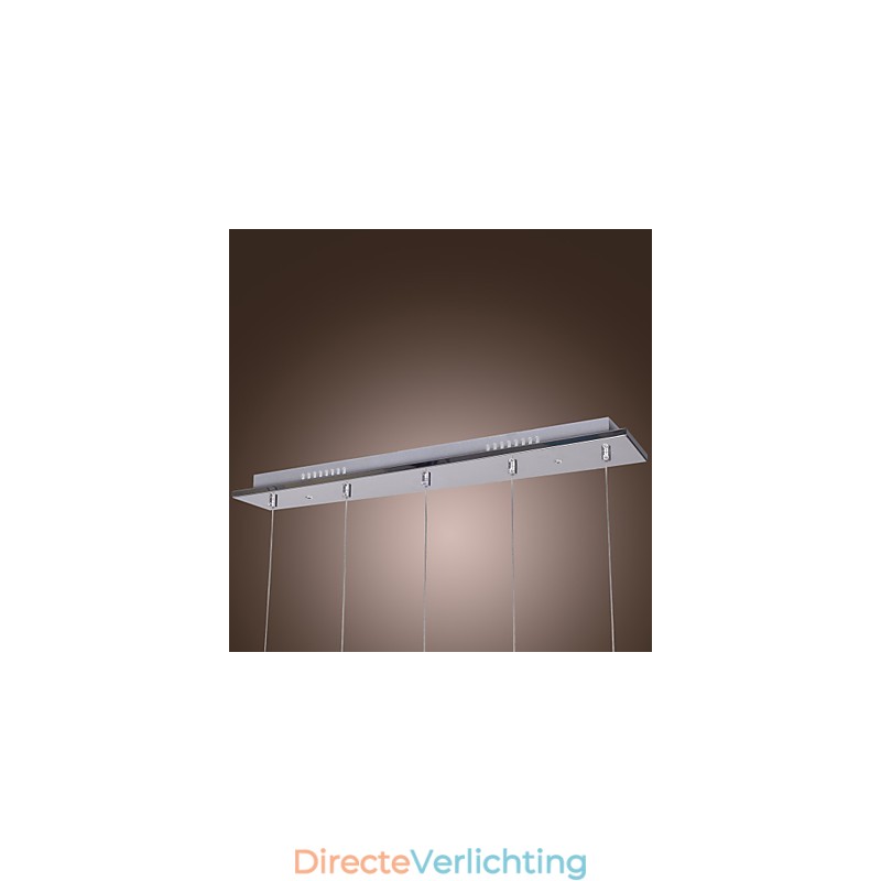 Moderne eigentijdse eiland kristal chromen hanglamp