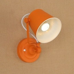 Geschilderde stalen wandlamp Dumb Black American Coffee Decoratie Retro wandlamp Lichtzwaardlamp op de muur