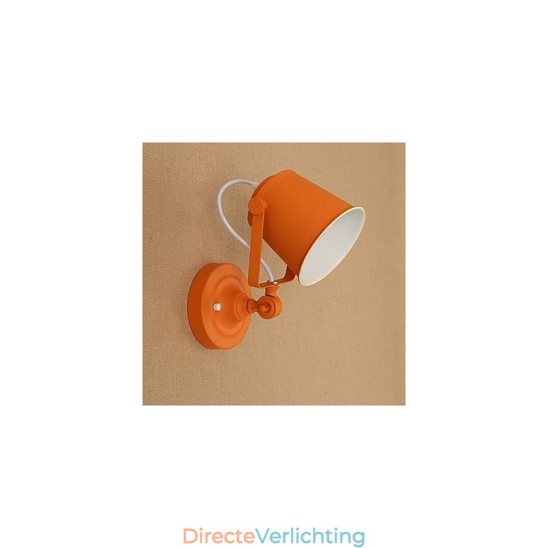 Geschilderde stalen wandlamp Dumb Black American Coffee Decoratie Retro wandlamp Lichtzwaardlamp op de muur