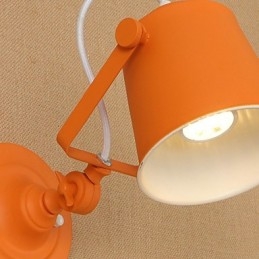 Geschilderde stalen wandlamp Dumb Black American Coffee Decoratie Retro wandlamp Lichtzwaardlamp op de muur
