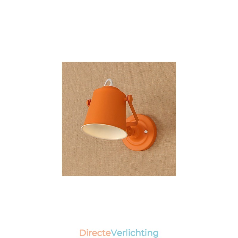 Geschilderde stalen wandlamp Dumb Black American Coffee Decoratie Retro wandlamp Lichtzwaardlamp op de muur