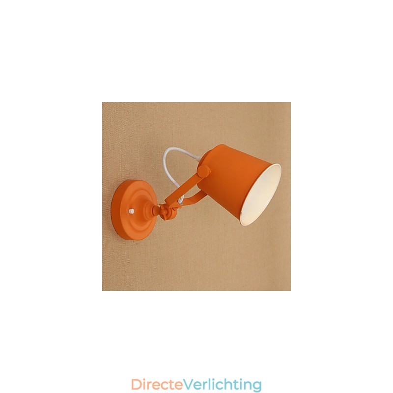 Geschilderde stalen wandlamp Dumb Black American Coffee Decoratie Retro wandlamp Lichtzwaardlamp op de muur