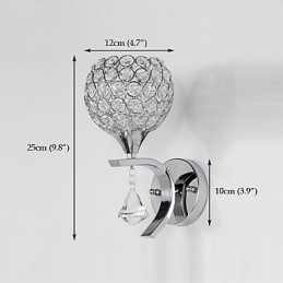 Max Crystal Modern Contemporary Electroplated Feature voor Crystal Ambient Light Wandlampen Wandlamp