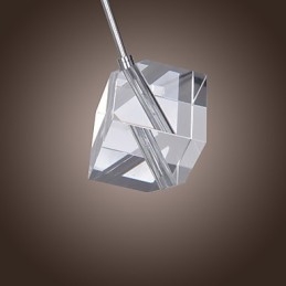 Moderne eigentijdse eiland kristal chromen hanglamp