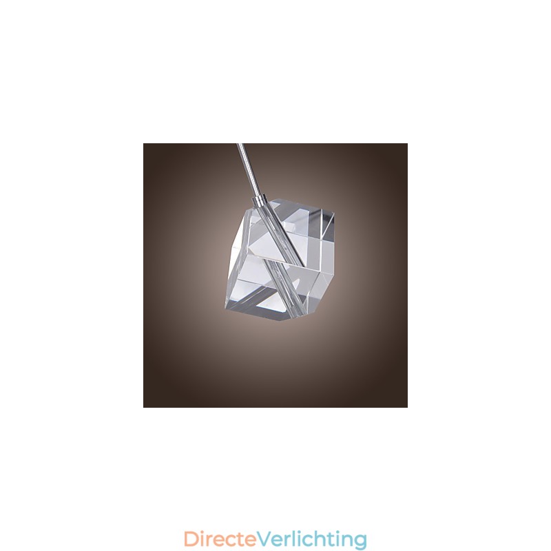 Moderne eigentijdse eiland kristal chromen hanglamp