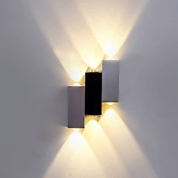 Moderne eigentijdse geborstelde functie voor sfeerverlichting, wandlamp met plafondmontage