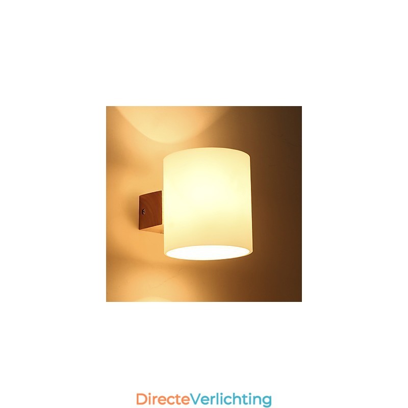 Nieuwigheid Landelijke Functie voor Mini Stijl Oogbescherming Downlight Wandlampen Wandlamp Log Hout Slaapkamer Nachtkastje Lamp