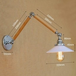Rustieke Lodge Country Chrome-functie voor Swing Arm Ambient Light Swing Arm