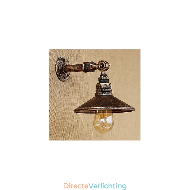 Industriële stijl Nordic waterpijp wandlamp wandlamp bruin antiek