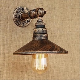 Industriële stijl Nordic waterpijp wandlamp wandlamp bruin antiek