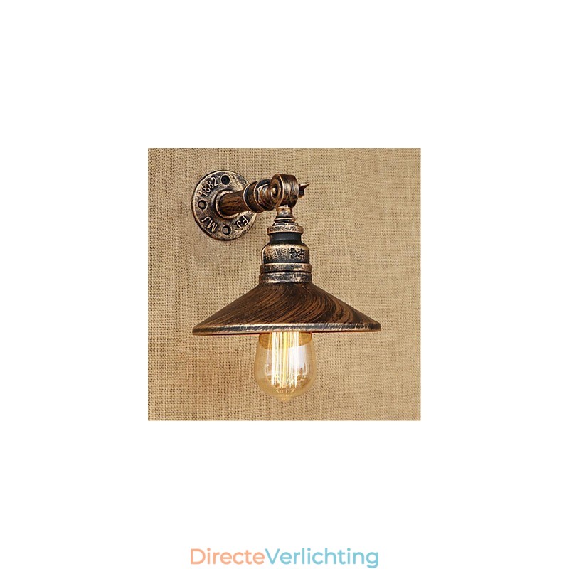 Industriële stijl Nordic waterpijp wandlamp wandlamp bruin antiek
