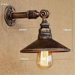 Industriële stijl Nordic waterpijp wandlamp wandlamp bruin antiek