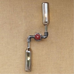 Rustieke Lodge Messing Kenmerk voor Sfeerverlichting Wandlampen Wandlamp Blauw Rook Grijs
