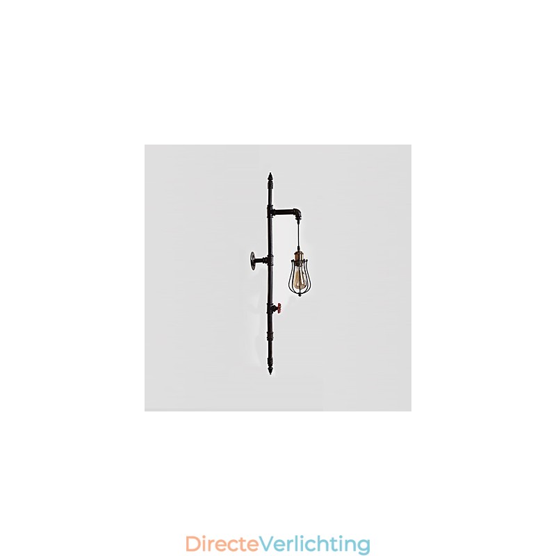 Retro Industriële Pijp Wandlampen Eenvoudige Loft Zwarte Vogelkooi Metalen Woonkamer Eetkamer Keuken Bar Café Decoratieve verlichting