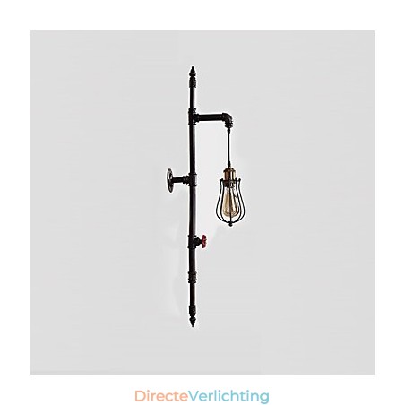 Retro Industriële Pijp Wandlampen Eenvoudige Loft Zwarte Vogelkooi Metalen Woonkamer Eetkamer Keuken Bar Café Decoratieve verlichting Retro Industriële Pijp Wandlampen Eenvoudige Loft Zwarte Vogelkooi Metalen Woonkamer Eetkamer Keuken Bar Café Decoratieve verlichting