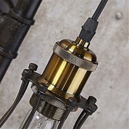 Retro Industriële Pijp Wandlampen Eenvoudige Loft Zwarte Vogelkooi Metalen Woonkamer Eetkamer Keuken Bar Café Decoratieve verlichting