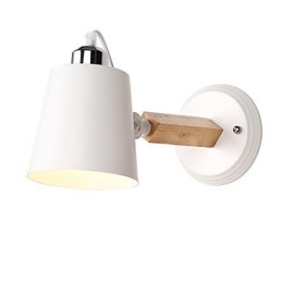 Vintage Hout Art Deco Metaal Metaal Rustiek Wandlamp Woonkamer Eetkamer Hal Wandlamp Zwart Wit Optioneel