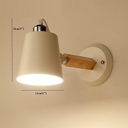 Vintage Hout Art Deco Metaal Metaal Rustiek Wandlamp Woonkamer Eetkamer Hal Wandlamp Zwart Wit Optioneel