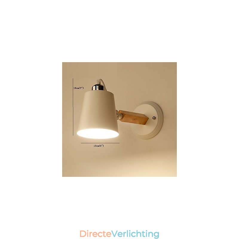 Vintage Hout Art Deco Metaal Metaal Rustiek Wandlamp Woonkamer Eetkamer Hal Wandlamp Zwart Wit Optioneel