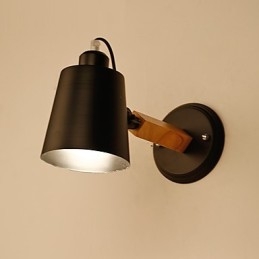 Vintage Hout Art Deco Metaal Metaal Rustiek Wandlamp Woonkamer Eetkamer Hal Wandlamp Zwart Wit Optioneel