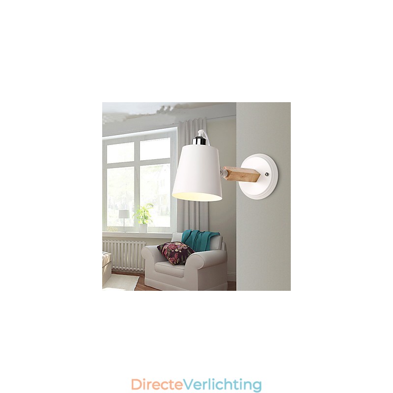 Vintage Hout Art Deco Metaal Metaal Rustiek Wandlamp Woonkamer Eetkamer Hal Wandlamp Zwart Wit Optioneel