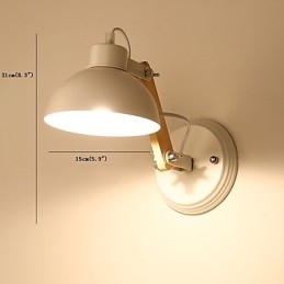 Vintage Hout Art Deco Metaal Metaal Rustiek Wandlamp Woonkamer Eetkamer Hal Wandlamp Zwart Wit Optioneel