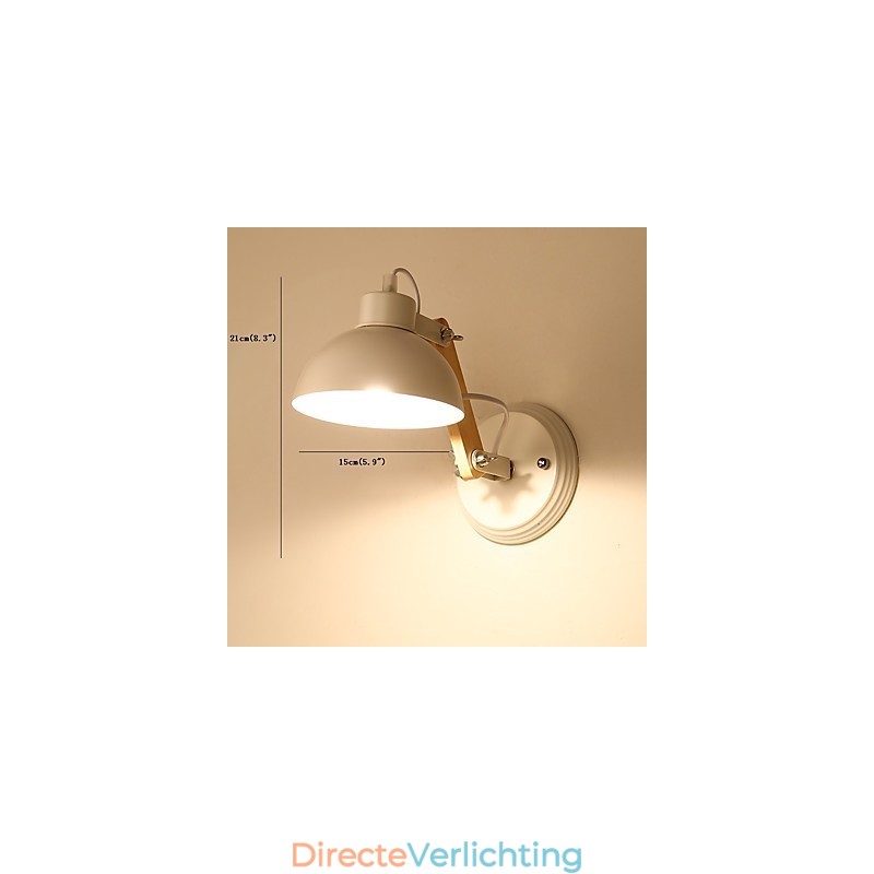 Vintage Hout Art Deco Metaal Metaal Rustiek Wandlamp Woonkamer Eetkamer Hal Wandlamp Zwart Wit Optioneel