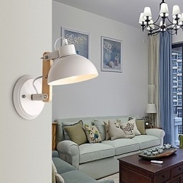 Vintage Hout Art Deco Metaal Metaal Rustiek Wandlamp Woonkamer Eetkamer Hal Wandlamp Zwart Wit Optioneel