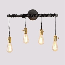 Vintage industriële buis wandlampen met schakelaar creatieve verlichting restaurant café bar decoratieve verlichting met 4 lichts geverfde afwerking