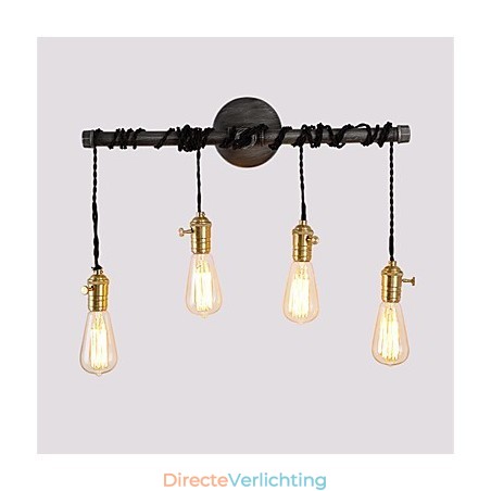 Vintage industriële buis wandlampen met schakelaar creatieve verlichting restaurant café bar decoratieve verlichting met 4 lichts geverfde afwerking Vintage industriële buis wandlampen met schakelaar creatieve verlichting restaurant café bar decoratieve verlichting met 4 lichts geverfde afwerking