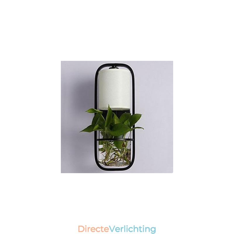 Moderne ijzeren creatieve potplanten glazen wandlamp