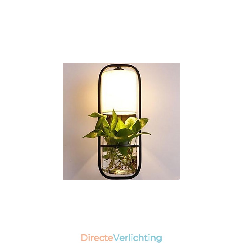 Moderne ijzeren creatieve potplanten glazen wandlamp