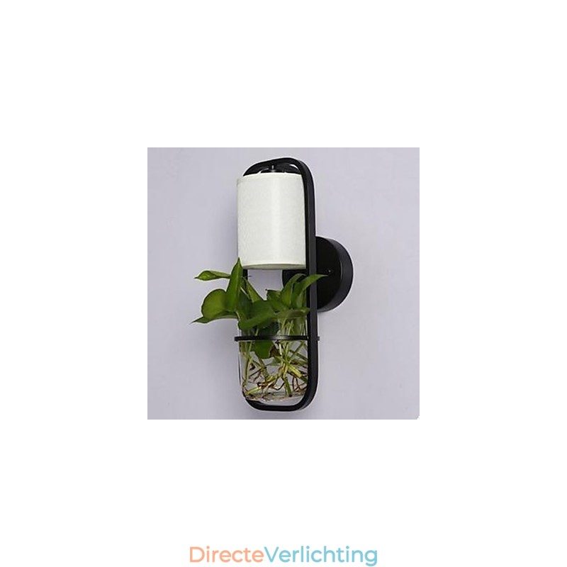 Moderne ijzeren creatieve potplanten glazen wandlamp