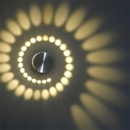 Moderne lichte aluminium inbouw wandlamp geïntegreerd