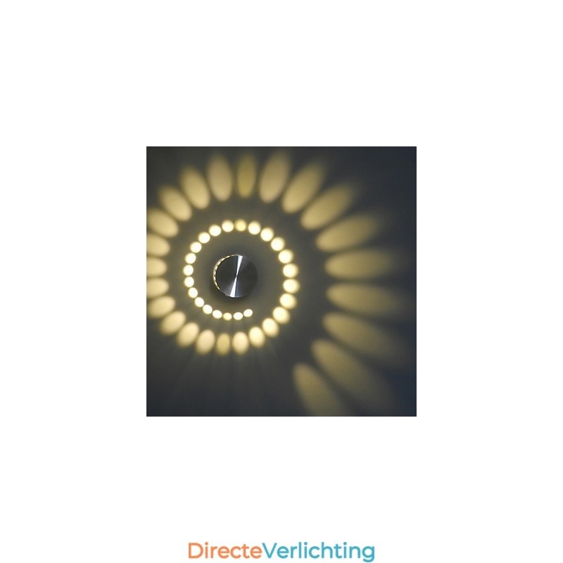 Moderne lichte aluminium inbouw wandlamp geïntegreerd