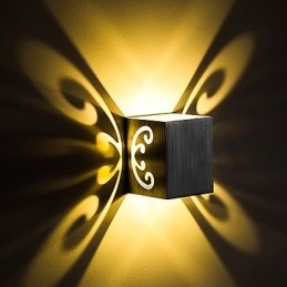 Moderne lichte aluminium wandlamp met plafondbevestiging, decoratieve wandlampen