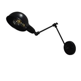 Wandlamp van ijzer Opvouwbaar Zwart Eenvoudige Retro Wandlamp Enkele Kop Decoratieve Wandlamp Europese Stijl