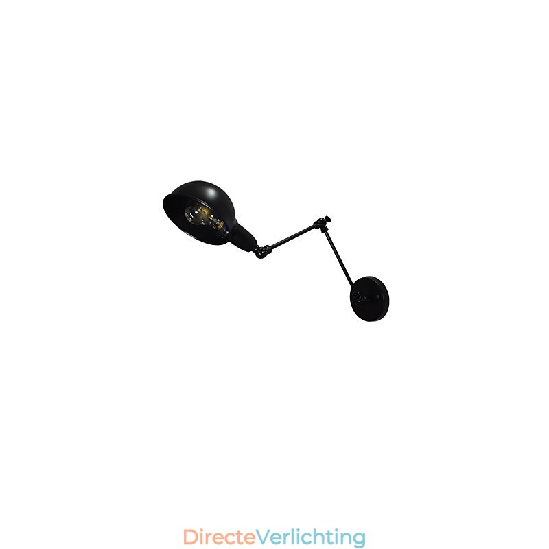 Wandlamp van ijzer Opvouwbaar Zwart Eenvoudige Retro Wandlamp Enkele Kop Decoratieve Wandlamp Europese Stijl
