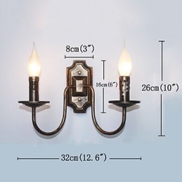 Retro Eenvoudige Wandlamp Gang Hal Dubbele Hoofdlamp Slaapkamer Woonkamer Wandlamp Verlichting