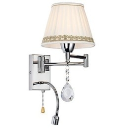 Moderne eigentijdse rustieke lodge moderne eigentijdse landelijke chromen functie voor kristallen zwenkarm wandlamp