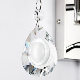 Moderne eigentijdse rustieke lodge moderne eigentijdse landelijke chromen functie voor kristallen zwenkarm wandlamp