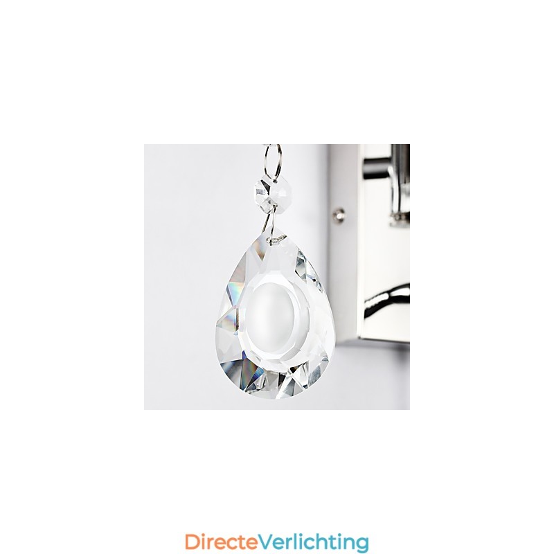 Moderne eigentijdse rustieke lodge moderne eigentijdse landelijke chromen functie voor kristallen zwenkarm wandlamp